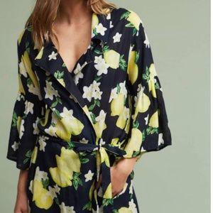 Anthropologie Loungewear robe LEMONA KIMONO, sz S